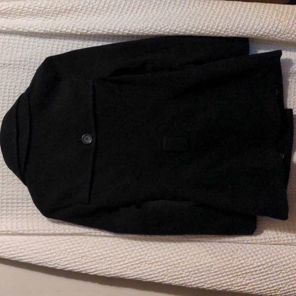 JOUJOU Women's Double Breasted Black Coat Sale - Picture 3 of 8